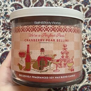 NEW Bath & Body Works Cranberry Pear Bellini Candle